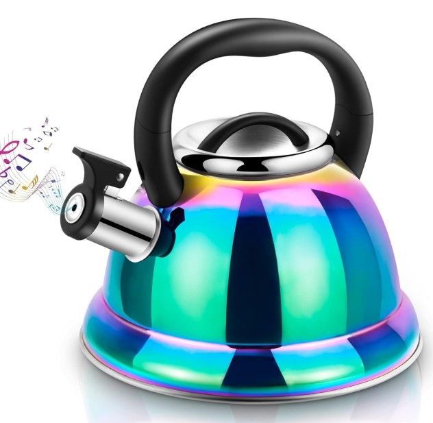 Whistling Tea Kettle 3.5L Stainless Steel Tea Pot with Cool Ergonomic Folding Handle