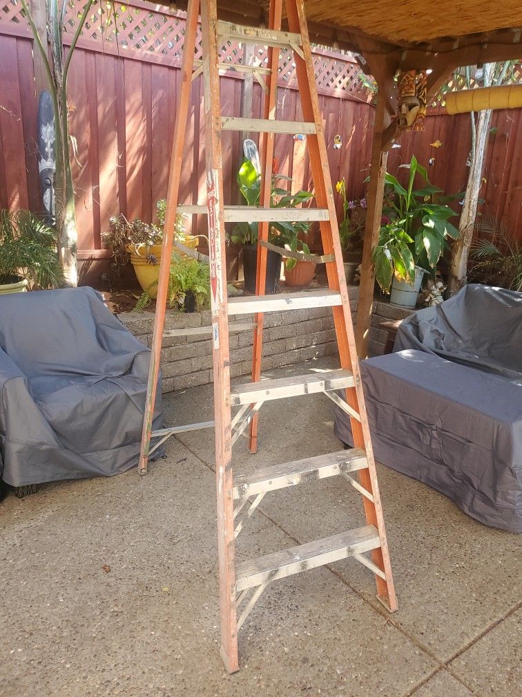 8 ft Fireglass Step Ladder
