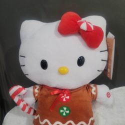Nwt Hello Kitty Gingerbread Greeter Plush 