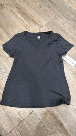 Dark Gray V-Neck Short Sleeve T-Shirt