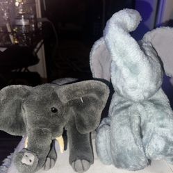 1- new Jungle Joes Safari Friends 10" Plush Talking Elephant Can't Wait Kate & 1-preowned 10” plush elephant . Asking $8 for both . Great for an eleph