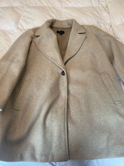 Camel Wool Blend Oversized Coat