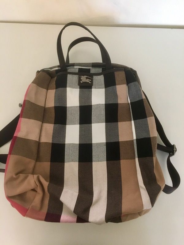 Never used plaid backpack.