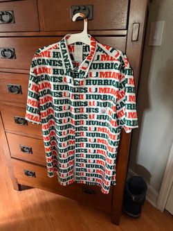 Miami Hurricanes Unique All-Over Print Shirt – Large – FSU Game Week!