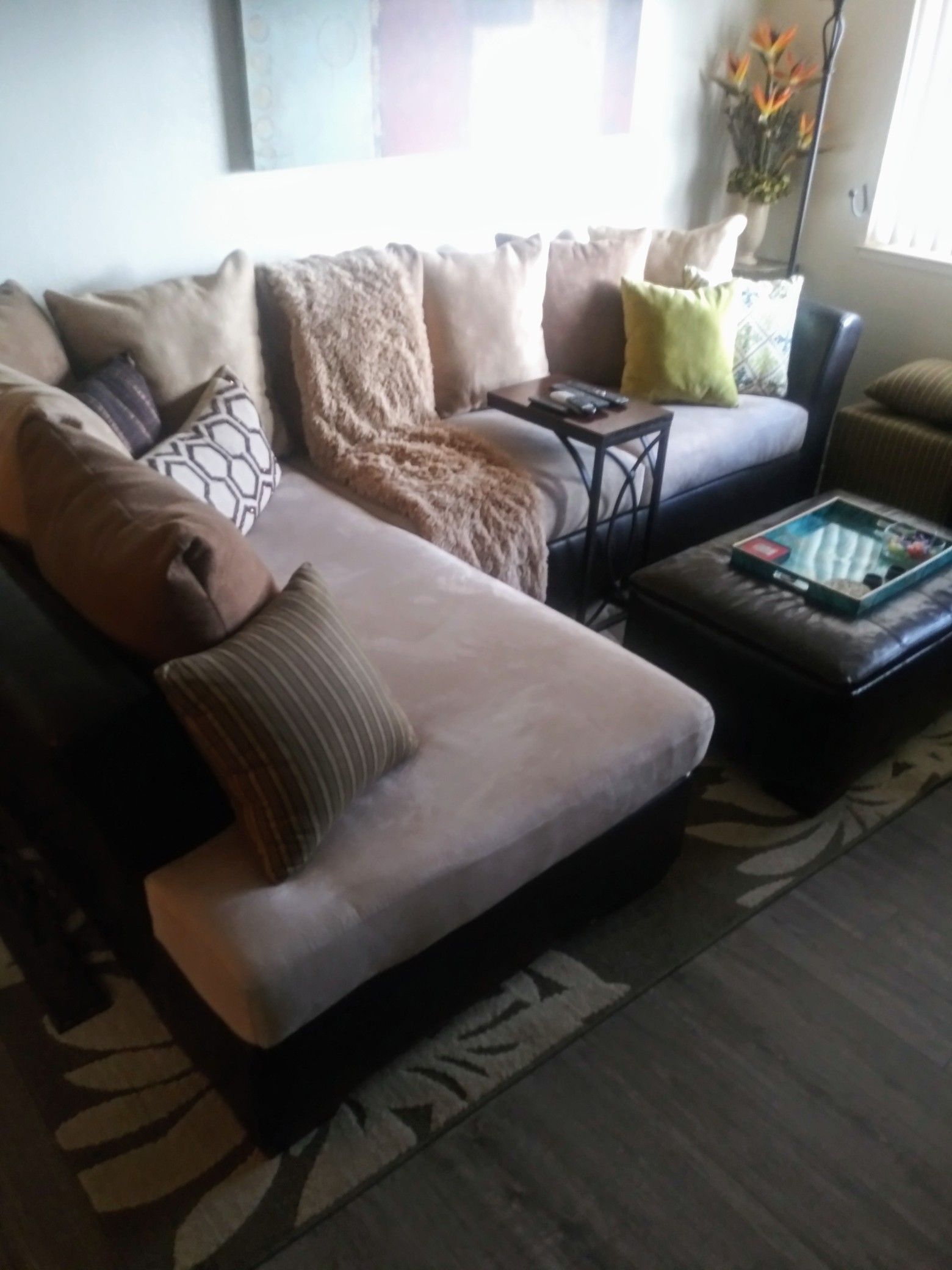 Sofa with chaise
