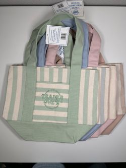 Trader Joe’s Striped Mini Canvas Tote Bags ($15Each)