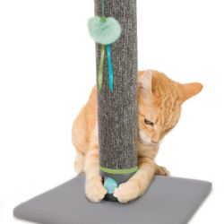 Playful Post Carpet Cat Scratching Post with Toy Base
