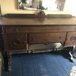 Antiques 2 Drawer 2 Cabinet Sidetable Buffet