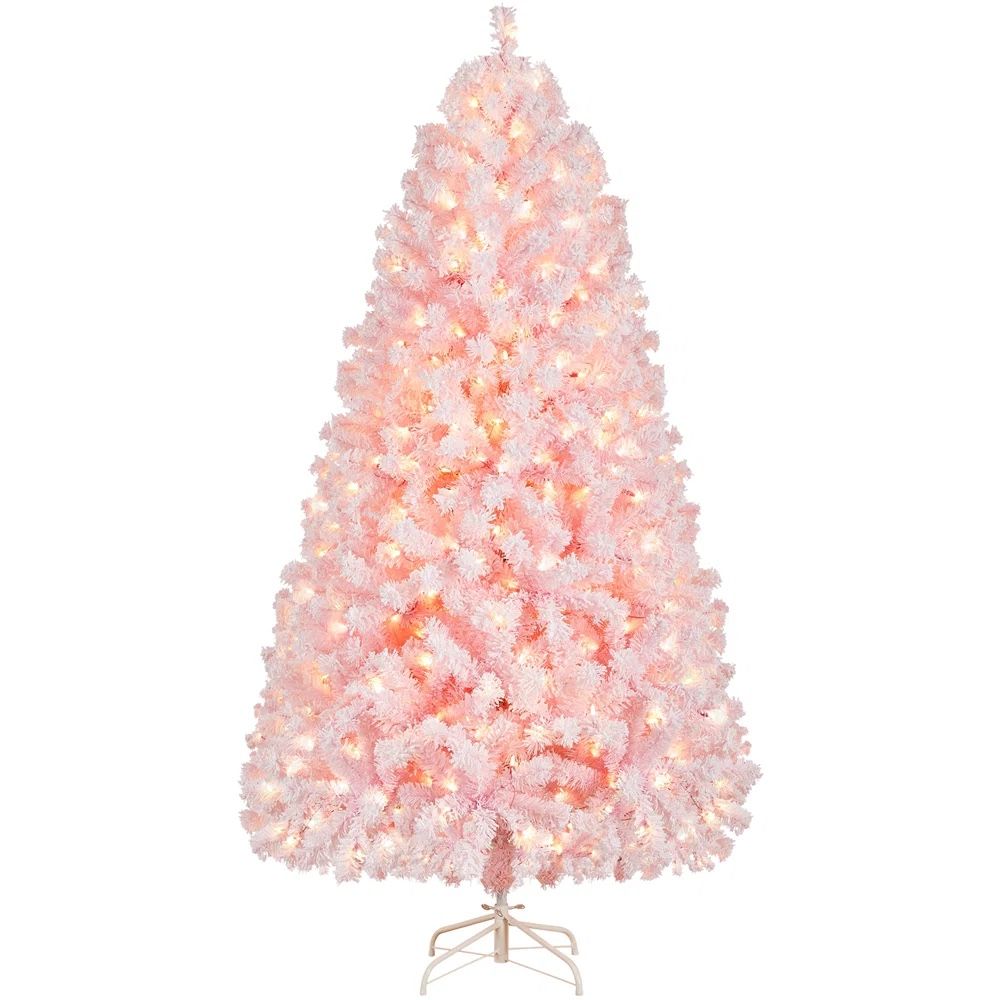 NEW 6’ Pre-lit Flocked Artificial Christmas Tree with Foldable Stand