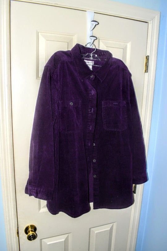Roamons Purple Corduroy Jacket Womens XL