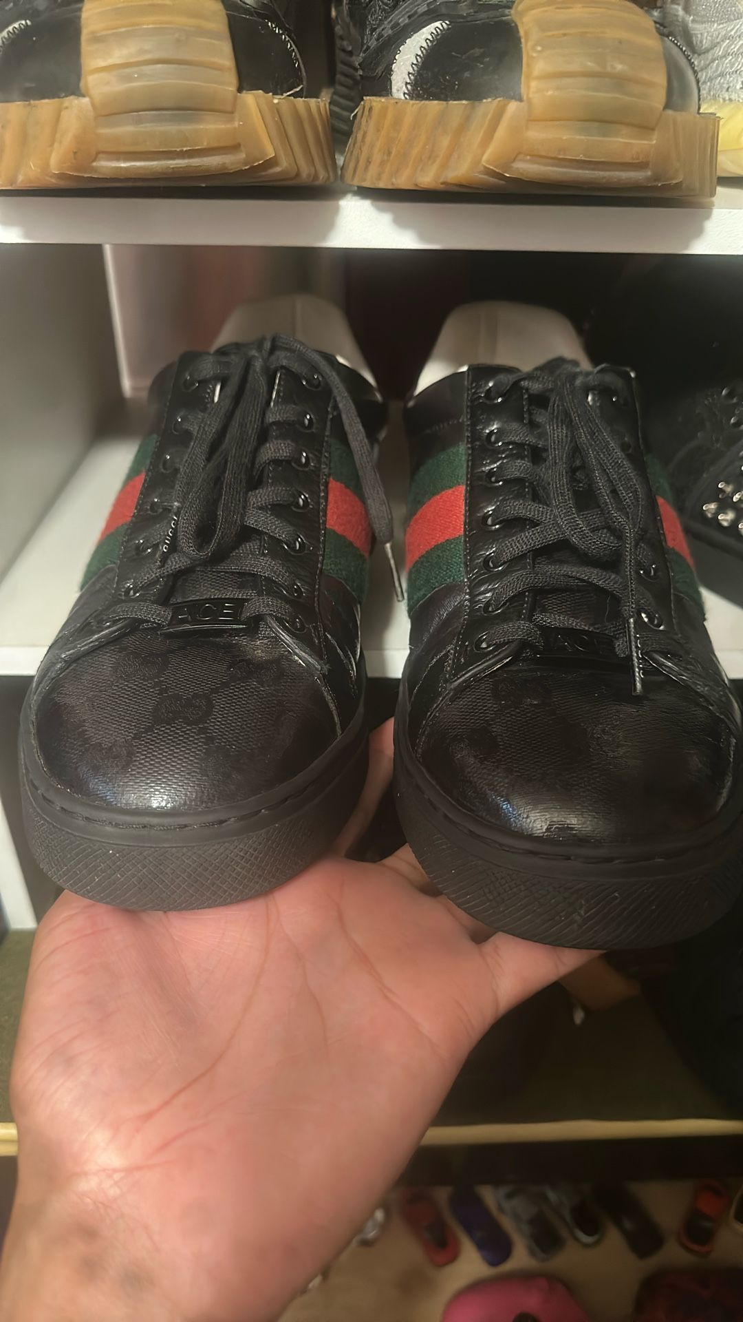 Gucci Ace 'GG Crystal Canvas