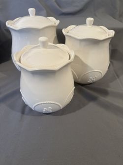 Princess House Marbella™ Canister Set – Large, Medium & Small – Brand New Price: $120 (Set of 3)