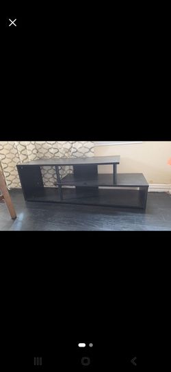 Black TV stand