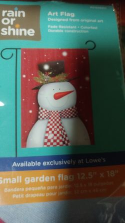 Holiday and snowmen flag