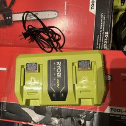 Ryobi 40v Dual Bay Rapid Charger 