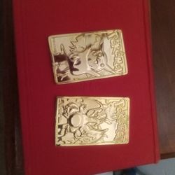 1999 Gold Plated Pikachu & Charizard Cards