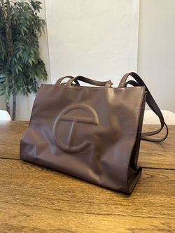 TELFAR Large Leather Bag Chocolate