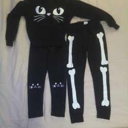 Halloween Girls Sweatshirt/Sweat Pants Size 8