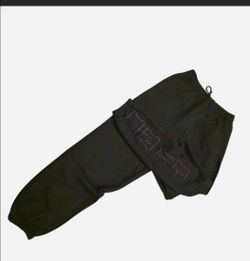 Victoria's Secret Black Jogger Sweatpants with PINK Lettering NWT Size M