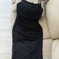 Black Mid Length Cocktail Dress 