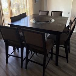 Dining Room Table With 8 Chairs And Lazy Susan