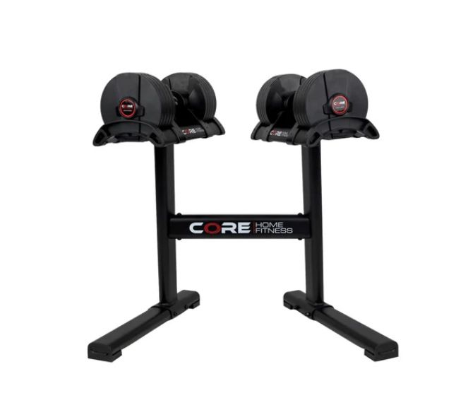 Adjustable Dumbbells & Stand - New/Pristine Condition