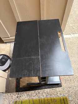 Black Wood Standing Desk Converter