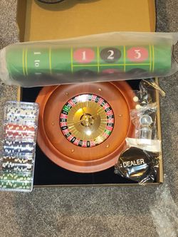 Make offer Brand new Roulette Wheel Set with Chips and Accessories