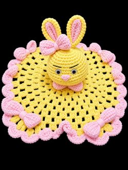 Pink and yellow Bunny Snuggler