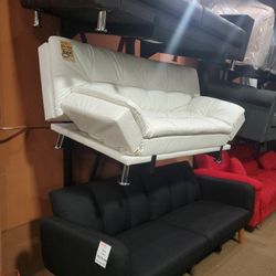 White Adjustable Futon