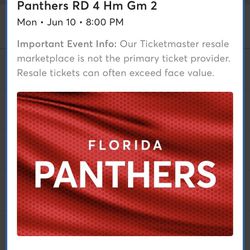 Florida Panthers Vs Edmonton Oilers (4 Seats)