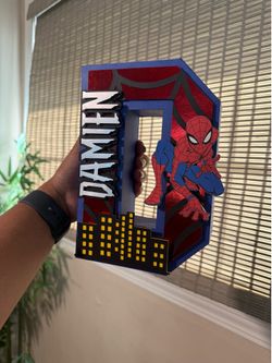 Spiderman 3D letter