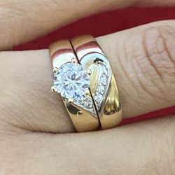 Anillo Sólidos De 14 Kt Size 7 1/2