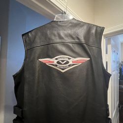 Leather Motorcycle Vulcan Vest