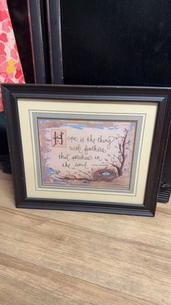 Framed Emily Dickinson Quote Wall Art
