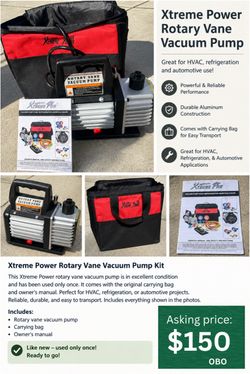 Xtreme Power Rotary Vane Vacuum Pump