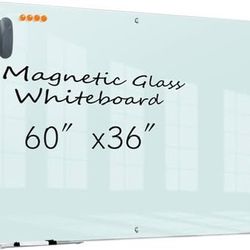 5’ x 3’6'' Tempered Glass Dry-Erase Board (Magnetic) — Frameless