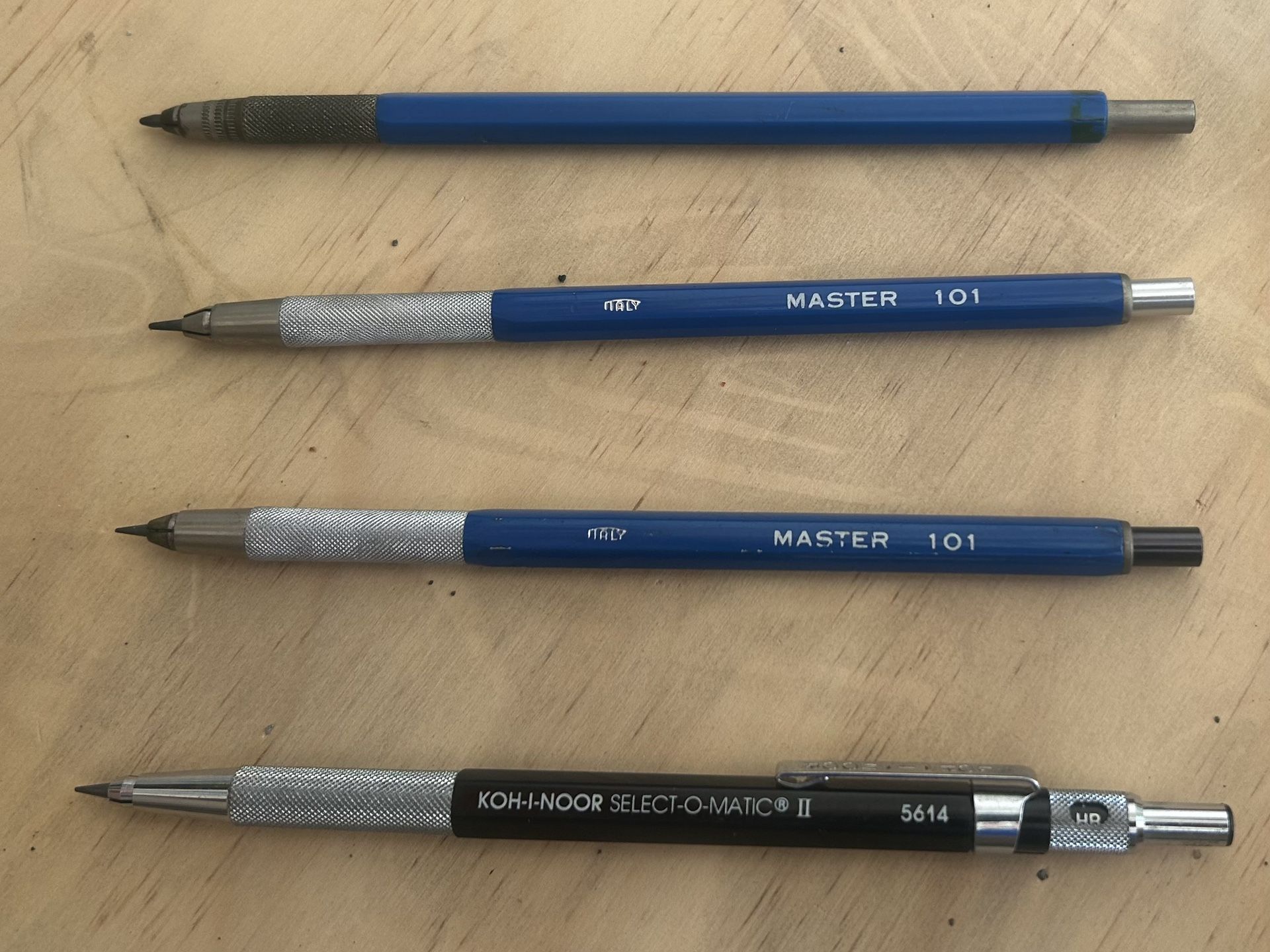 Lot of 4 - Mechanical Drafting Pencils + Lead Refills