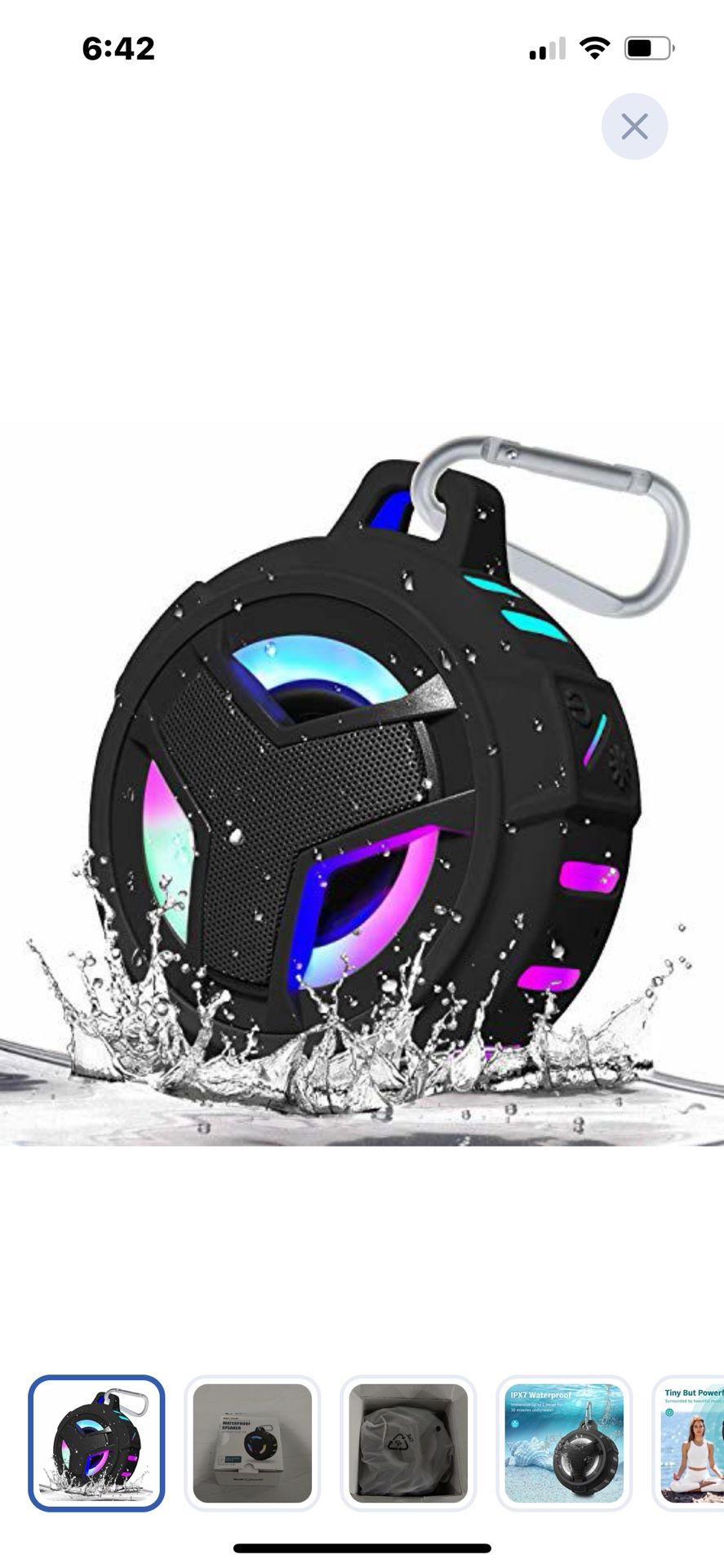 “New”Portable Bluetooth Shower Speaker(beach,fishing,etc)waterproof(retail$35)