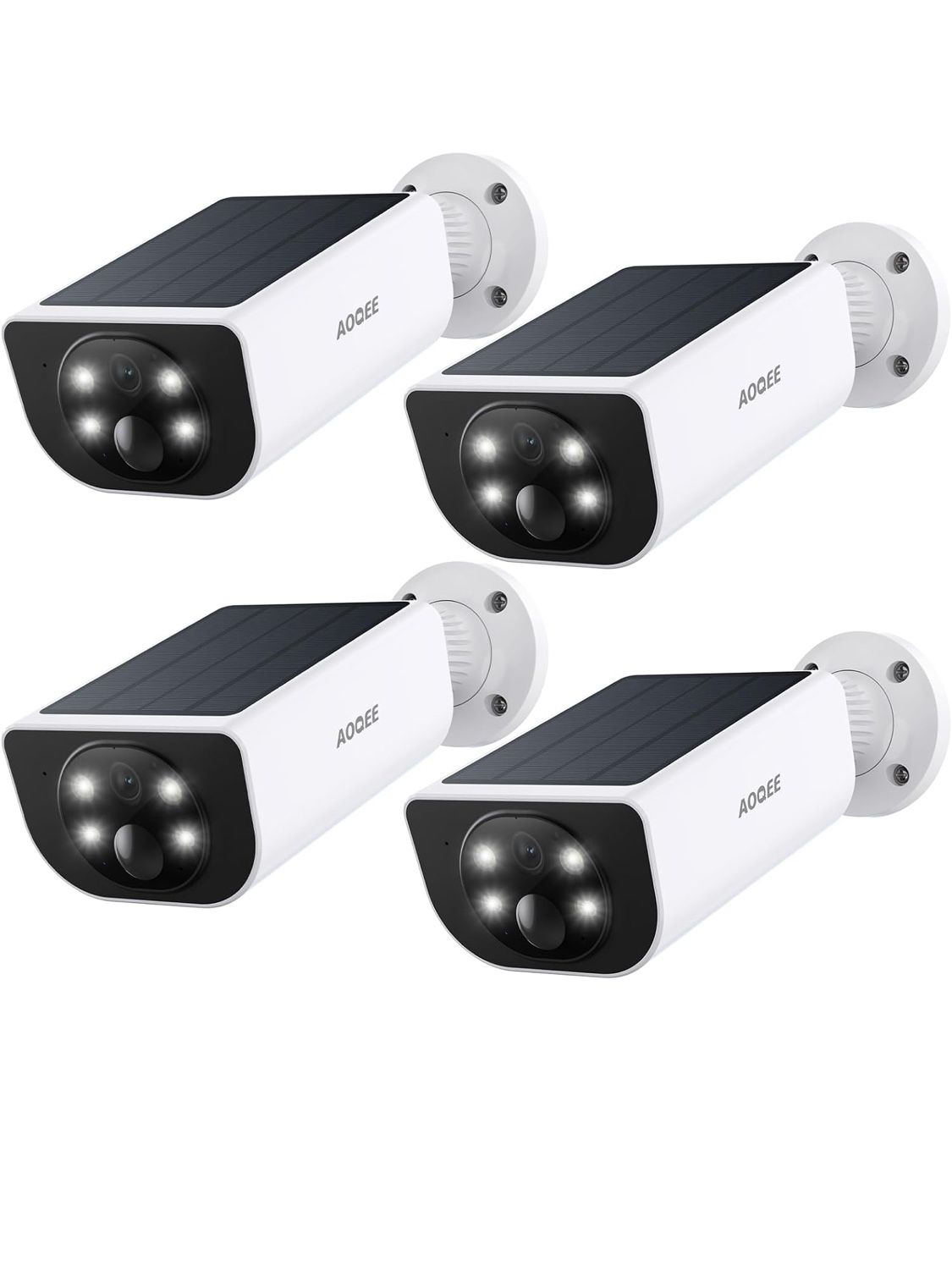 Cameras for Home Security-2K Wireless Security Camera Outdoor with AI Motion Detection & Siren, Non-Stop Solar Powered Charging, Color Night Vision, S