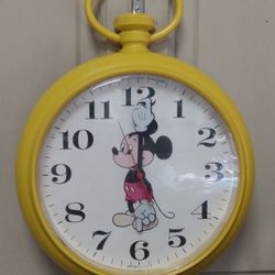 Vintage Mickey Mouse Pocket Watch Wall Clock