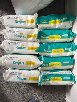Baby wipes, pampers sensitive skin
