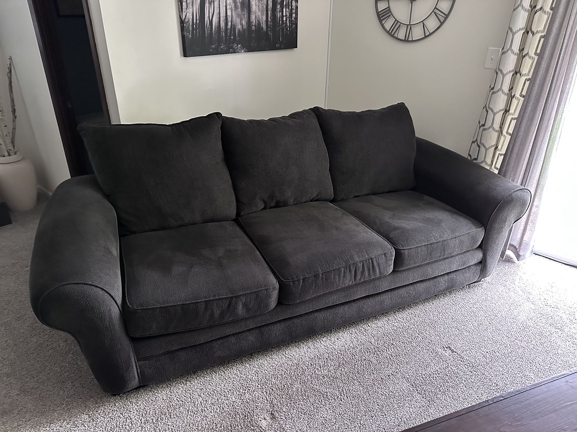Couch And Oversized Chair With Ottoman