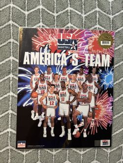 1992 Olympic Mens Basketball Ball Poster And Large Stickers