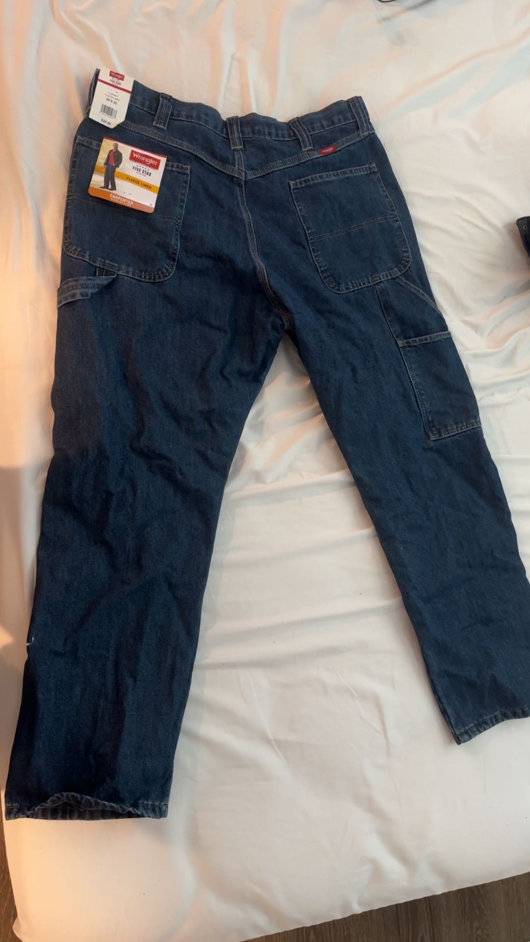 2 Fleeced Lined Wrangler Carpenter Jeans