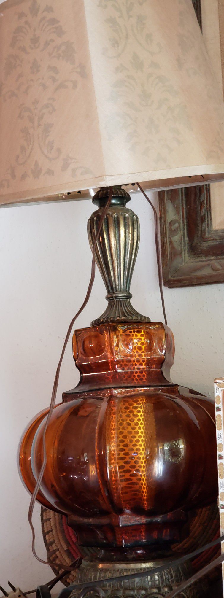Vintage Amber Lamps