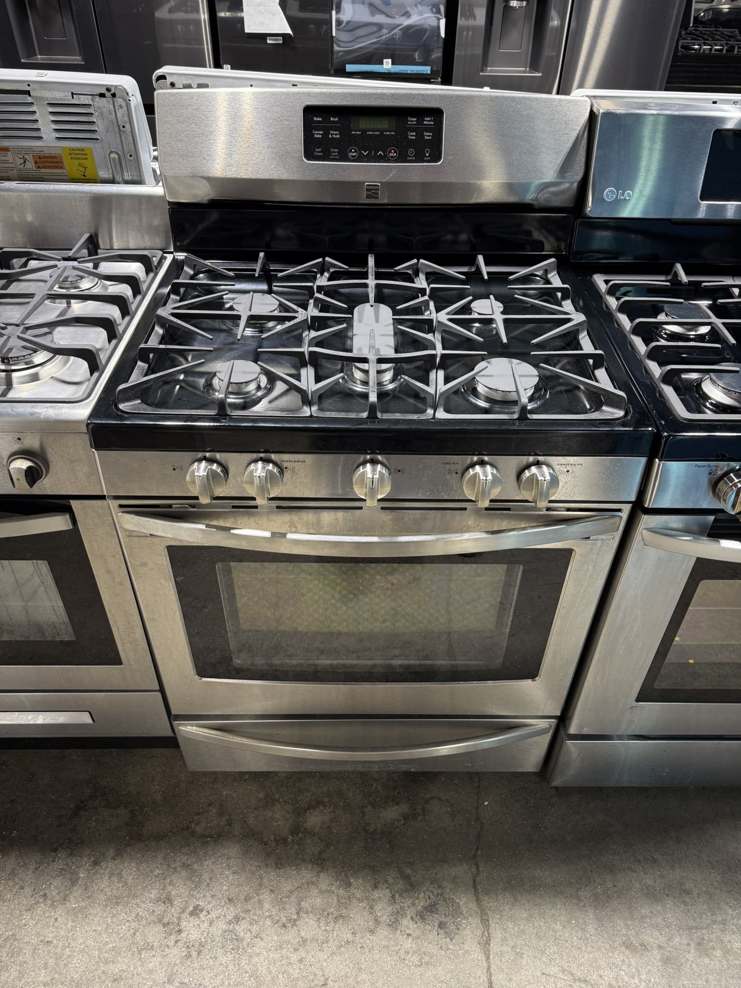 Kenmore Stainless steel 5 burner range stove