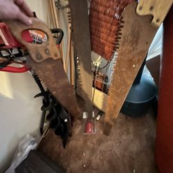 Vintage Saws And Baskets