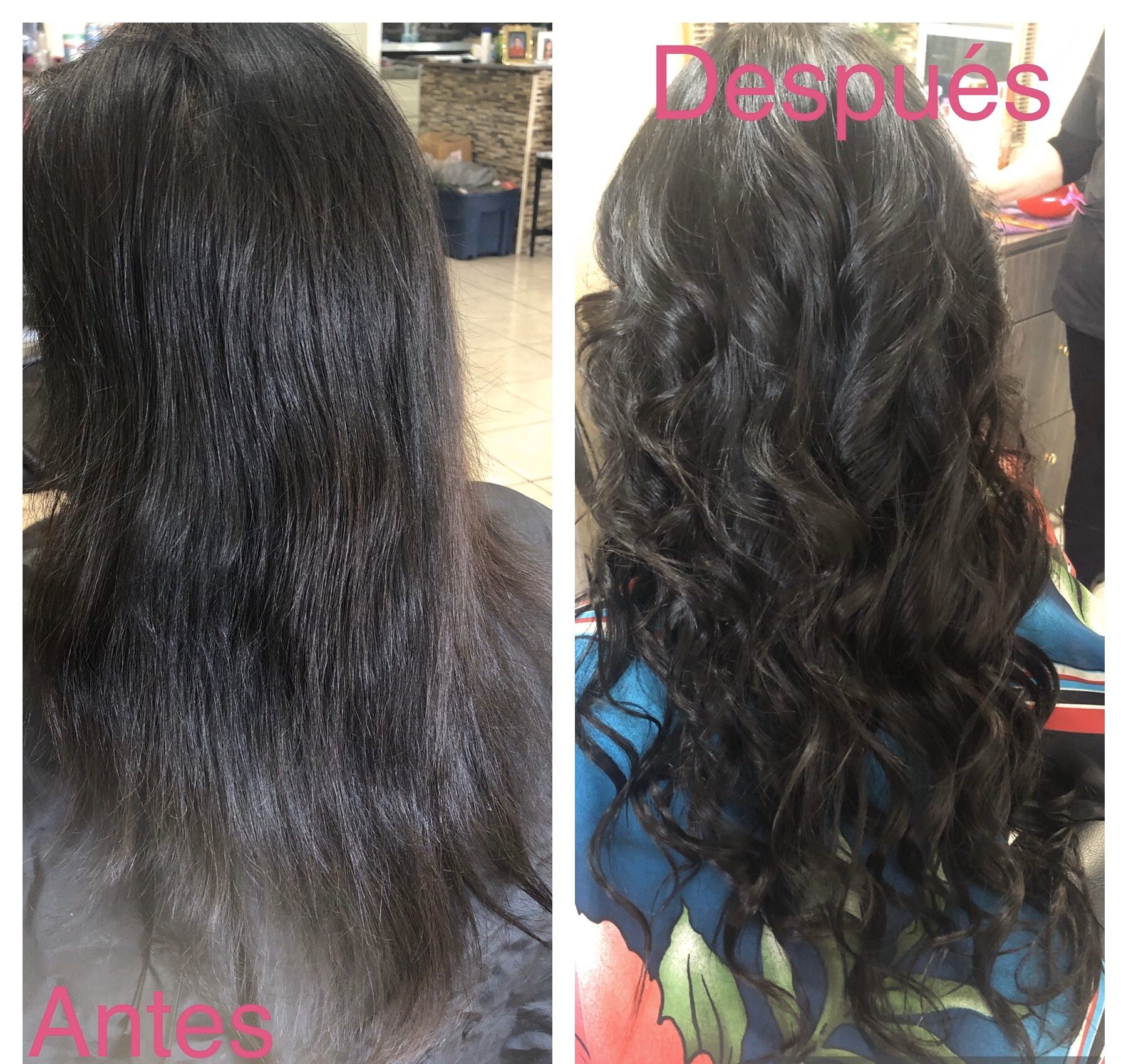 Se aplican extensiones de cabello