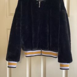 Cotton On Faux Fur Bomber Jacket with Trim, Teddy Coat, USA 4